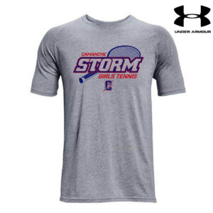 Camanche Girls Tennis Under Armour Athletics soft cotton blend T-shirt-Steel Grey