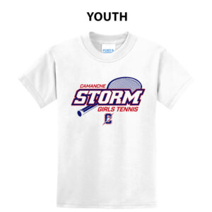 Camanche Girls Tennis Unisex Short Sleeve Tee-White