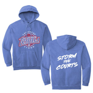 Camanche Girls Tennis Unisex Comfort Colors Ring Spun Hooded Sweatshirt-Flo Blue
