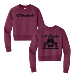 Cat Daddy Women Perfect Weight Fleece Cropped Crew-Heathered Loganbarry