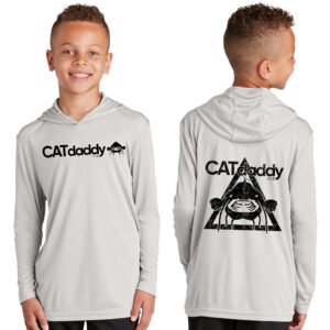 Cat Daddy Sport-Tek YOUTH PosiCharge Competitor Hooded Pullover-Silver