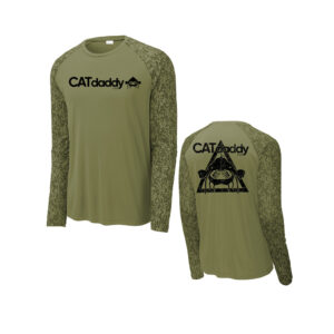 Cat Daddy Sport Tek Men Long Sleeve Digi Camo Tee Concrete-Olive