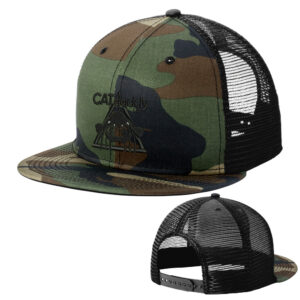 Cat Daddy New Era Original Fit Snapback Trucker Cap-Camo/Black (tone on tone)
