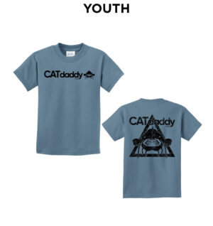 Cat Daddy Youth Cotton Short Sleeve Tee-Stonewash Blue
