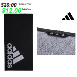 Clinton FB Player Gear PG Adidas  quick-drying cotton towel- Black/White
