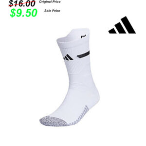 Clinton FB Player Gear PG Adidas adizero 2 Football Cushioned Crew Sock (pair) – White