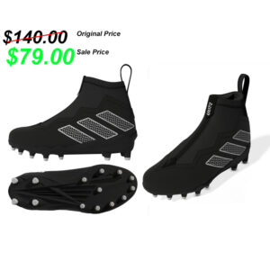 Clinton FB Player Gear PGoach Adidas Nasty 2.0 football cleats / shoes – Black/grey
