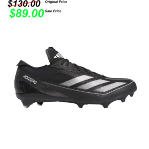 Clinton FB Player Gear PGoach Adidas ADIZERO ELECTRIC football Cleats/Shoes – Black/White
