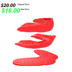 Clinton FB Player Gear PG Shock Doctor Ultra Slim Low Profit Mouth Guard-Red