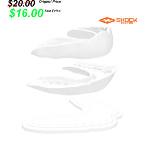 Clinton FB Player Gear PG Shock Doctor Micro Fit Low Profile Mouth Guard-White