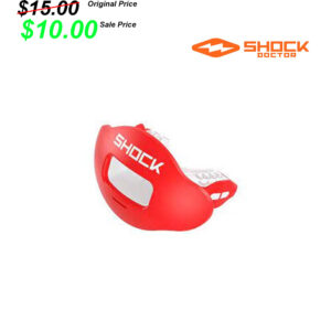Clinton FB Player Gear PG Shock Doctor Max Air Flow 2.0 Lip Mouth Guard-Red/White