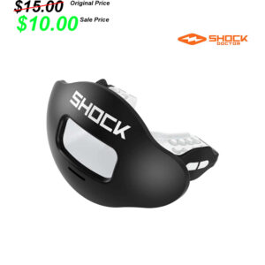 Clinton FB Player Gear PG Shock Doctor Max AirFlow 2.0 lip guard mouth guard-Black