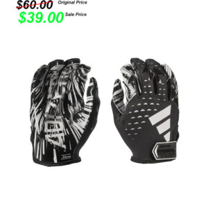 Clinton FB Player Gear PG adidas Adizero 5-Star 13.0 Football Gloves Black/White