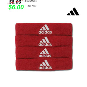 Clinton FB Player Gear PG Adidas interval 3/4″ Bicep Bands (4pack) PowerRed/White