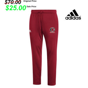 Clinton FB Player Gear Adidas  Men TEAM ISSUE  Tappered  sweat pants -POWER RED (large only)