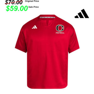 Clinton FB Player Gear Adidas Adizero Dugout Cage Jacet – POWER RED