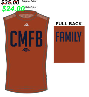 CM Football Gear adidas Men’s Techfit Sleeveless Tee- Collegiate Orange