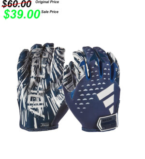 CM Football Gear PG adidas Adizero 5-Star 13.0 Football Gloves NAVY/White