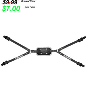 CM Football Gear PG Adams USA GEL-50-4D 4-Point High Football Chin Strap with D-Rings WHITE