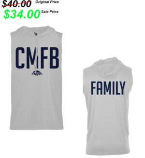 CM Football Gear Badger B-Core Sleeveless Hood Tee Men-Silver