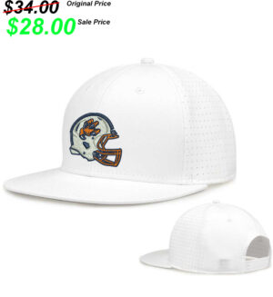 CM Football Gear The Game Perforated GameChanger Snapback Cap-White
