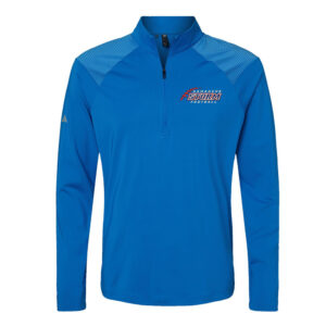Camanche Football Adidas Men Shoulder Stripe Quarter-Zip Pullove-Glory Blue
