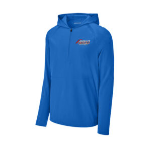 Camanche Football Sport-Tek Men Repeat 1/2-Zip Long Sleeve Hooded Jacket-Royal