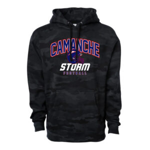 Camanche Football Independent Trading Co.Camo Pattern  Hooded Pullover Sweatshirt Unisex-Black Camo