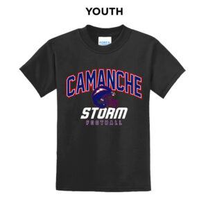 Camanche Football Youth Short Sleeve Tee-Black