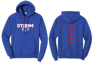 Camanche Football Unisex Fleece Hooded Sweatshirt-Royal