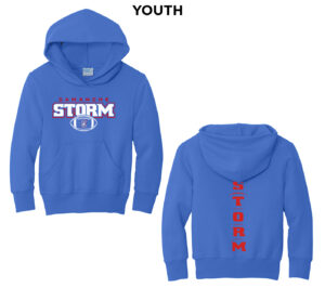 Camanche Football Youth Fleece Hooded Sweatshirt-Royal