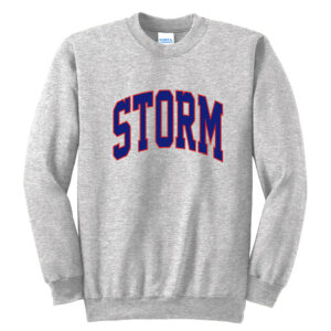 Camanche Football Unisex Fleece Crewneck Sweatshirt-Ash (Tackle Twill)