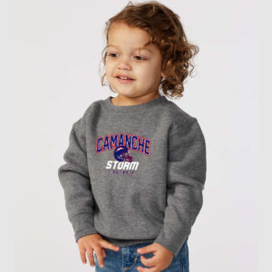 Camanche Football Toddler Juvy Crewneck Sweatshirt-Graphite Heather