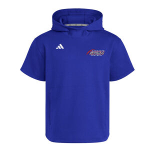 Camanche Football Adidas  Dugout NWV Short Sleeve Hoodie- ROYAL