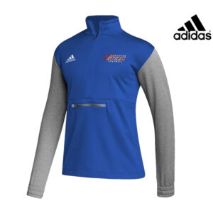 Camanche Football Adidas Team Issue color block 1/4 zip pullover -Team Royal/Grey CLOSEOUT PRICING