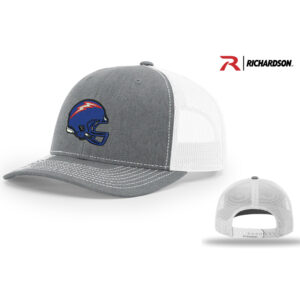 Camanche Football Richardson Pro Crown Mesh Back Adjustable back cap Split-Heather Grey/White