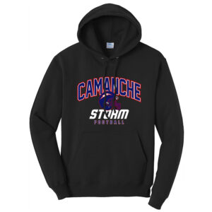 Camanche Football Unisex Fleece Hooded Sweatshirt-Black