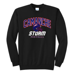 Camanche Football Unisex Fleece Crewneck Sweatshirt-Black