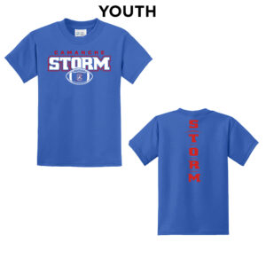Camanche Football Youth Short Sleeve Tee-Royal