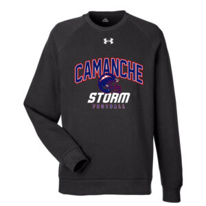 Camanche Football Under Armour UA Rival Fleece Crewneck Sweatshirt Adult-Black