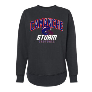 Camanche Football LAT Women’s Weekend Fleece Crewneck Sweatshirt-Black