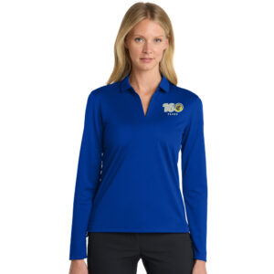 CNB Nike Ladies Dri-FIT Micro Pique 2.0 Long Sleeve Polo-Game Royal