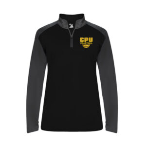 CPU Volleyball PG Badger Ladies’ Ultimate Sport 1/4 Zip-Black/Graphite