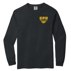 CPU Volleyball PG Comfort Colors Heavyweight Ring Spun Long Sleeve Tee Unisex-Black