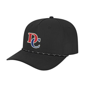DC Boys Golf Athletic Rope Cap-Black/Black/White