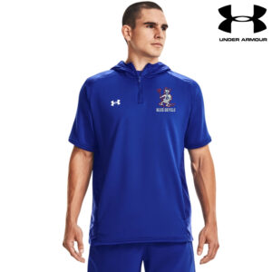 DC Boys Golf Under Armour Men Command Short Sleeve Hoodie-Royal/White