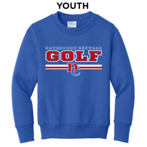 DC Boys Golf Youth Crewneck Sweatshirt-Royal