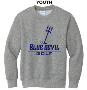 DC Boys Golf Youth Fleece Crewneck Sweatshirt-Athletic Heather