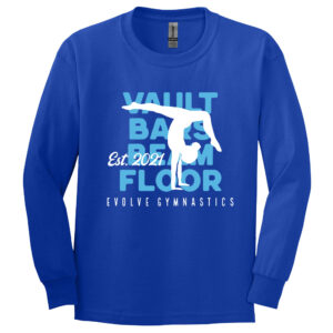 Evolve Unisex Cotton Long Sleeve Tee-Royal