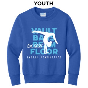 Evolve Youth Fleece Crewneck Sweatshirt-Royal
